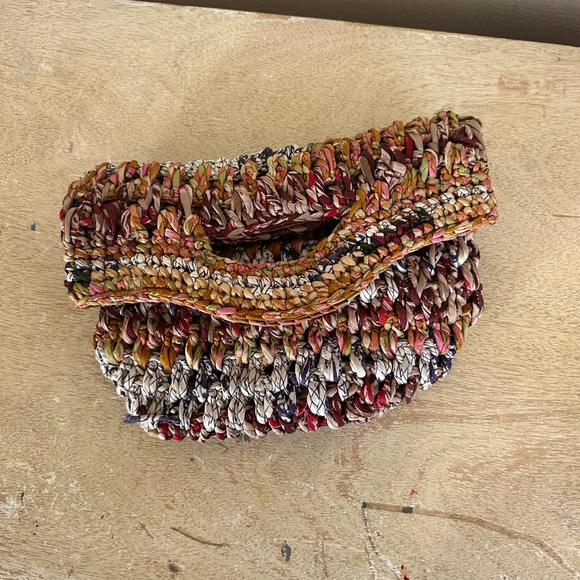 Chan Luu Crochet Silk Textile Handbag Purse - Picture 3 of 13